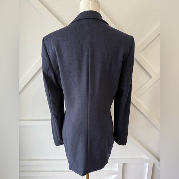 Escada Navy Wool Double Zipper Blazer Size Small (36 EU) - Picture 6 of 13